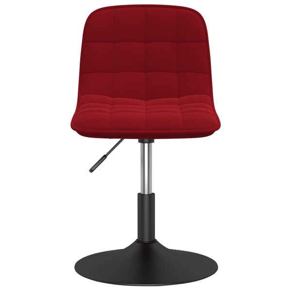 vidaXL Sillas de comedor giratorias 2 uds terciopelo rojo vino tinto