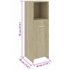 vidaXL Juego muebles de ba&ntilde;o 4 piezas madera ingenier&iacute;a roble Sonoma