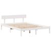 vidaXL Estructura de cama sin colchón madera de pino blanco 135x190 cm