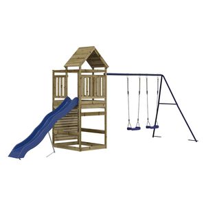 vidaXL Parque infantil de exterior madera de pino impregnada