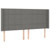 vidaXL Cama box spring colch&oacute;n y luces LED tela gris oscuro 160x200 cm
