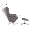 vidaXL Sillón reclinable con reposapiés cuero sintético gris