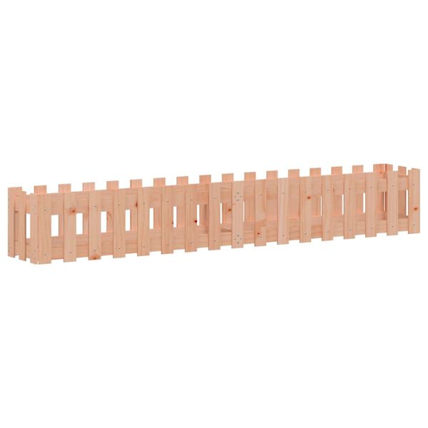 vidaXL Arriate elevado jardín valla madera maciza Douglas 200x30x30 cm