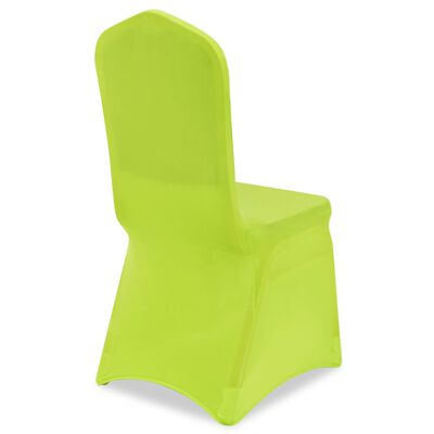 vidaXL Funda de silla elástica 4 unidades verde