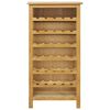 vidaXL Botellero de madera maciza de roble 56x32x110 cm