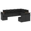 vidaXL Set de sof&aacute;s de jard&iacute;n 10 pzas cojines rat&aacute;n sint&eacute;tico negro