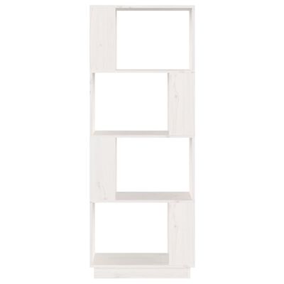 vidaXL Estantería/divisor de espacios madera pino blanco 51x25x132 cm