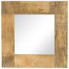 vidaXL Espejo de madera maciza de mango 50x50 cm
