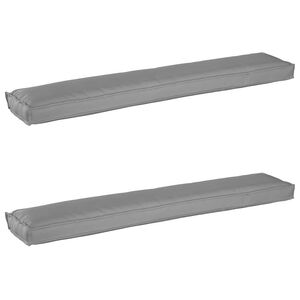 vidaXL Juego de Cojines para Palets 2 pcs Gris 200 x 40 x 8 cm