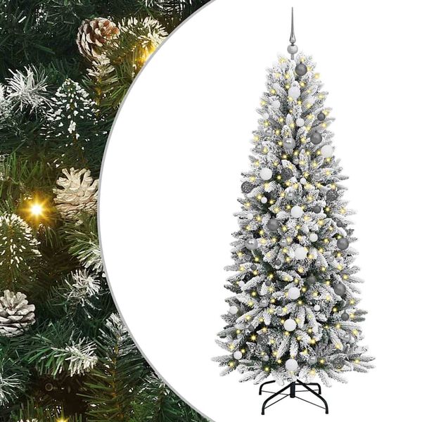 vidaXL &Aacute;rbol de Navidad artificial 210 cm PVC y Pl&aacute;stico y Acero y PE