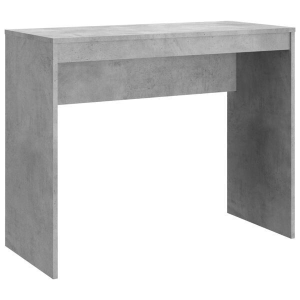 vidaXL Escritorio de madera contrachapada gris hormigón 90x40x72 cm