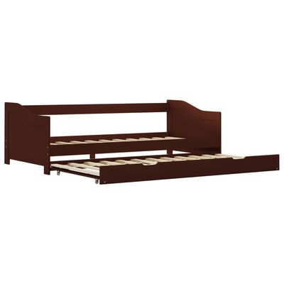 vidaXL Estructura de sofá cama madera de pino marrón 90x200 cm