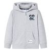 vidaXL Sudadera infantil con capucha y cremallera gris 92