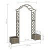 vidaXL Pérgola de jardín con jardinera madera maciza de abeto gris