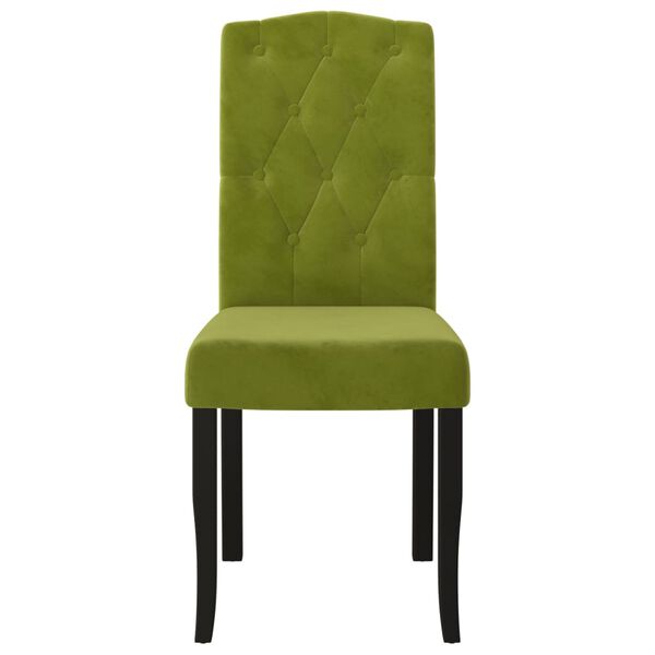 vidaXL Sillas de comedor 2 unidades de terciopelo verde claro