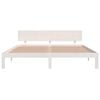 vidaXL Estructura de cama doble sin colch&oacute;n blanco 180x200 cm