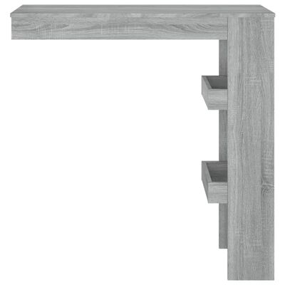 vidaXL Mesa de bar de pared madera contrachapada gris 102x45x103,5cm