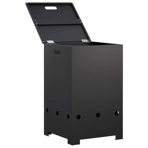 vidaXL Cubre bombona de propano 40 x 40 x 66 cm Acero Negro