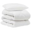 vidaXL Edred&oacute;n con almohada 2 uds. Blanco Microfibra