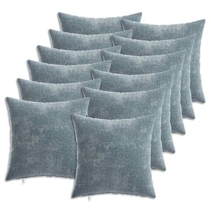 vidaXL Funda de almohada 12 uds. HEERLEN Azul Claro 40 x 40 cm