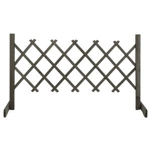 vidaXL Valla de jard&iacute;n enrejado madera maciza de abeto gris 120x60 cm