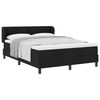 vidaXL Cama box spring con colchón con colchón Negro 140 x 190 cm tela