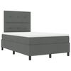 vidaXL Cama tipo Box Spring con colchón Gris oscuro 120 x 190 cm tela
