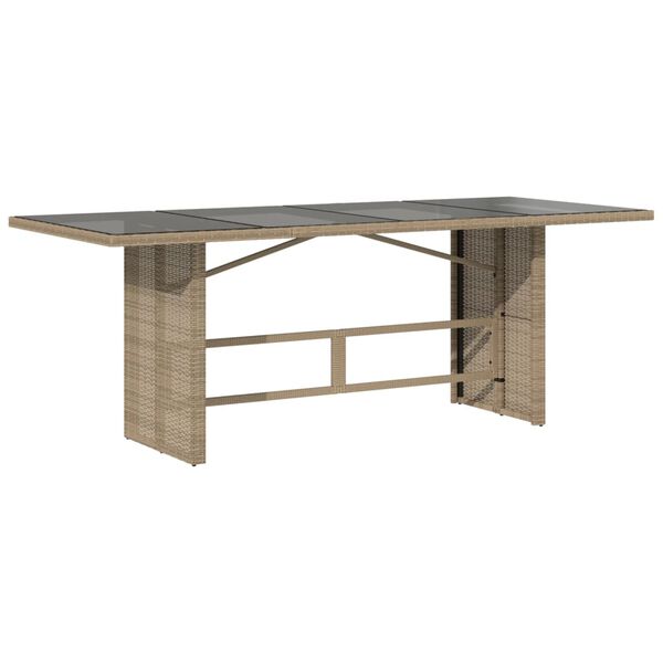vidaXL Set comedor de jard&iacute;n 7 pzas con cojines rat&aacute;n sint&eacute;tico beige