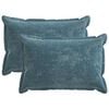 vidaXL Funda de almohada 2 pcs HOUTEN Azul 50 x 70 cm Tela Chenille