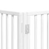 vidaXL Puerta de perros plegable 8 paneles madera &aacute;lamo blanca 640 cm