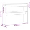 vidaXL Mesa Consola Roble Negro 80 x 30 x 102 cm Madera de ingenier&iacute;a
