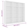 vidaXL Armario para CDs madera contrachapada blanco 100x23x89,5 cm