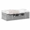 vidaXL Sof&aacute; cama con cajones sin colch&oacute;n gris Sonoma 100x200 cm