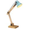 vidaXL L&aacute;mpara de escritorio azul desgastado 25 W E27 23x18x96 cm