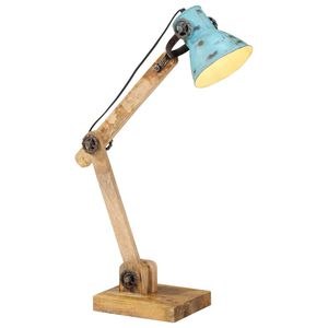 vidaXL L&aacute;mpara de escritorio azul desgastado 25 W E27 23x18x96 cm