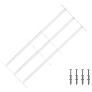 vidaXL Reja de Seguridad para Ventanas con 3 Barandas 63-114 cm
