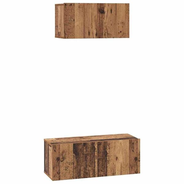 vidaXL Conjunto de mueble de TV 2 pcs Madera envejecida