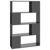 vidaXL Estanter&iacute;a/divisor de espacios gris brillo 80x24x124,5 cm