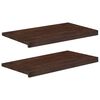 vidaXL Alfeizares 2 uds. Marr&oacute;n Oscuro 80 x 40 x 2 cm