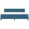 vidaXL Cama tipo Box Spring Azul Oscuro 200 x 200 cm Terciopelo