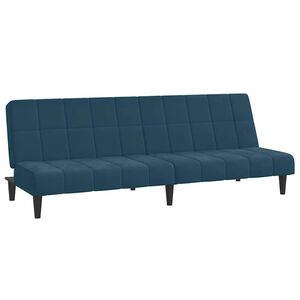 vidaXL Sof&aacute; cama de 2 plazas terciopelo azul