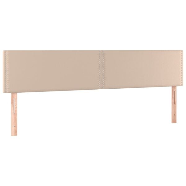 vidaXL Cabeceros capuchino 160x5x78/88 cm cuero sint&eacute;tico