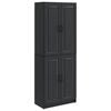 vidaXL Juego de armarios 2 uds. Negro Madera de ingenier&iacute;a