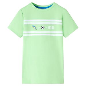 Camiseta infantil verde ne&oacute;n 128