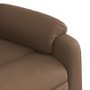 vidaXL Sill&oacute;n el&eacute;ctrico reclinable elevable de tela marr&oacute;n