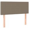 vidaXL Cama box spring con colch&oacute;n tela gris taupe 80x200 cm