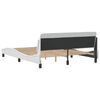 vidaXL Estructura de cama Dover cuero sint&eacute;tico blanco 160x200cm