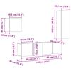 vidaXL Mueble de TV 4 pcs Madera envejecida Madera de ingenier&iacute;a