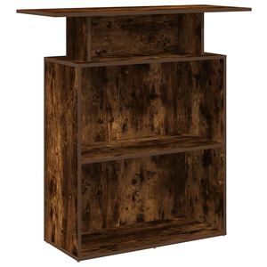 vidaXL Mostrador de recepci&oacute;n roble ahumado 100x40x104 cm