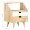 vidaXL Mesita de noche de madera maciza de mango 40x30x50 cm